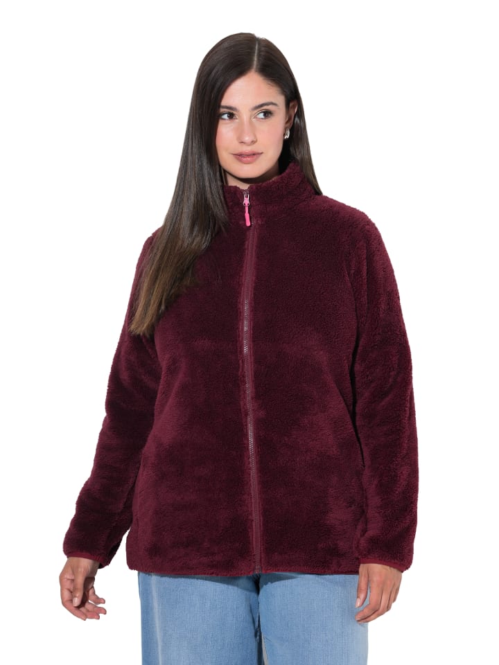 Sweatjacke in weinrot