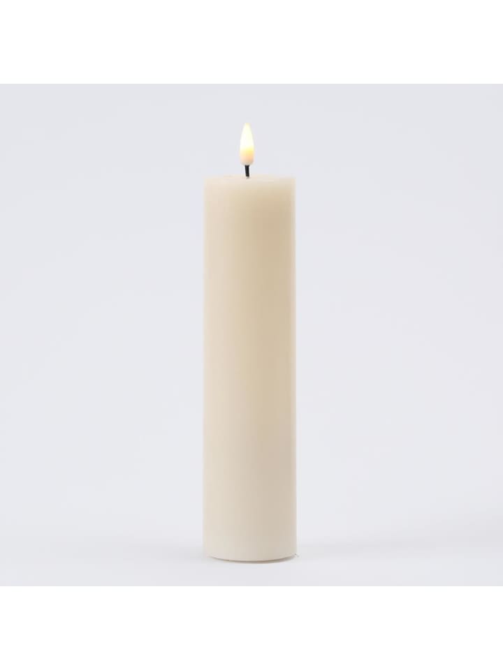 LED Kerze MIA Echtwachs in creme - H: 20cm