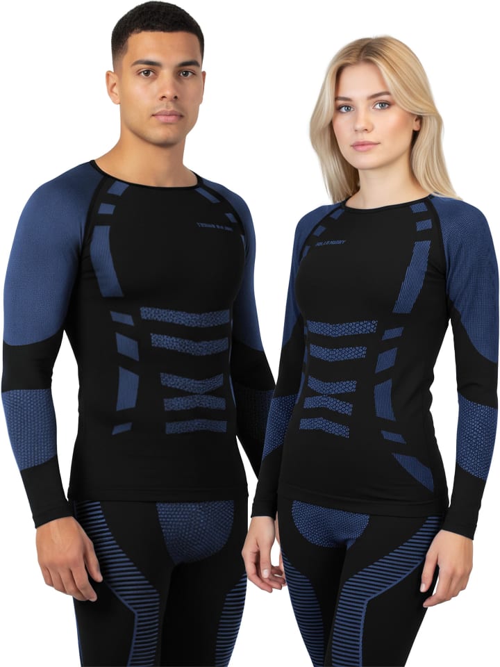 1x Thermo Langarmshirt Unisex Super Active Ride in Blau