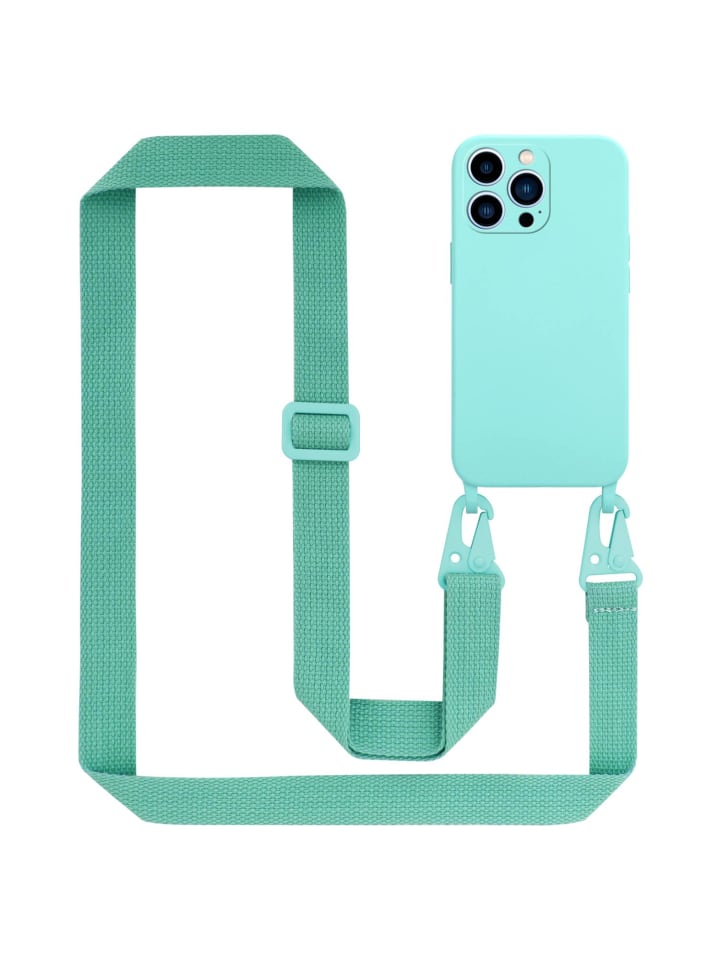Handykette für Apple iPhone 13 PRO MAX Hülle in LIQUID TÜRKIS