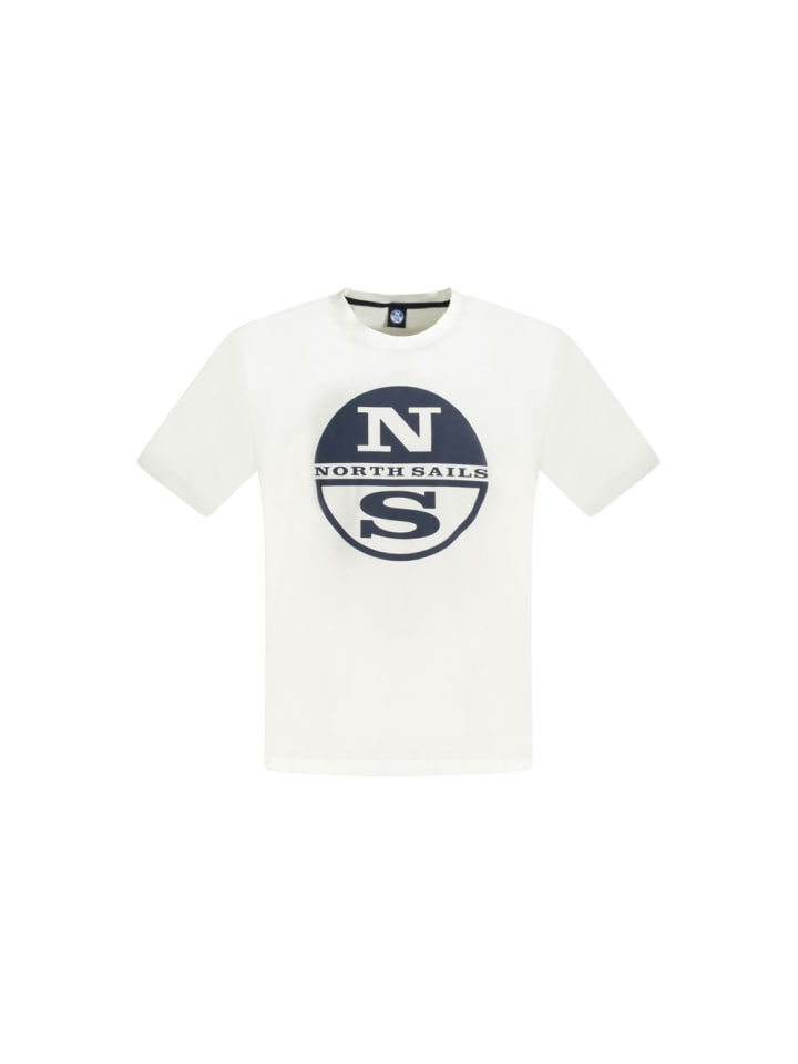 Weiß Baumwolle Herren T-Shirt