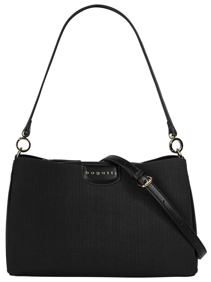 Umhängetasche LEAH Kunstfaser in schwarz