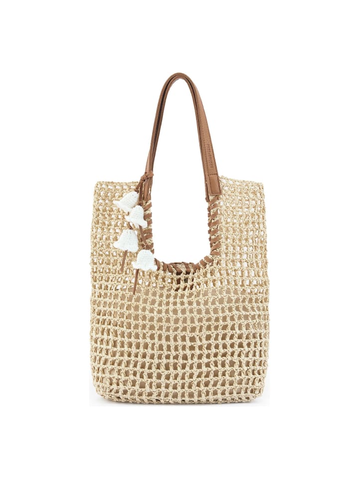 Sun Carrier Schultertasche 34 cm natural straw desert brown