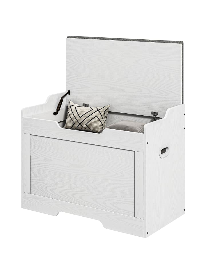 Aufbewahrungstruhe in Weiß 75L x 40B x 56H cm