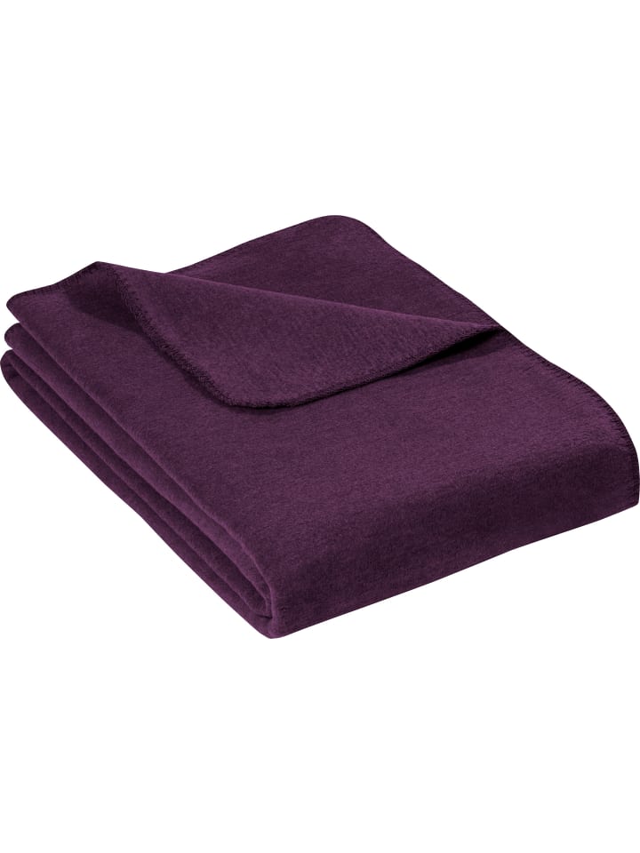 Baumwolle Wohndecke in aubergine