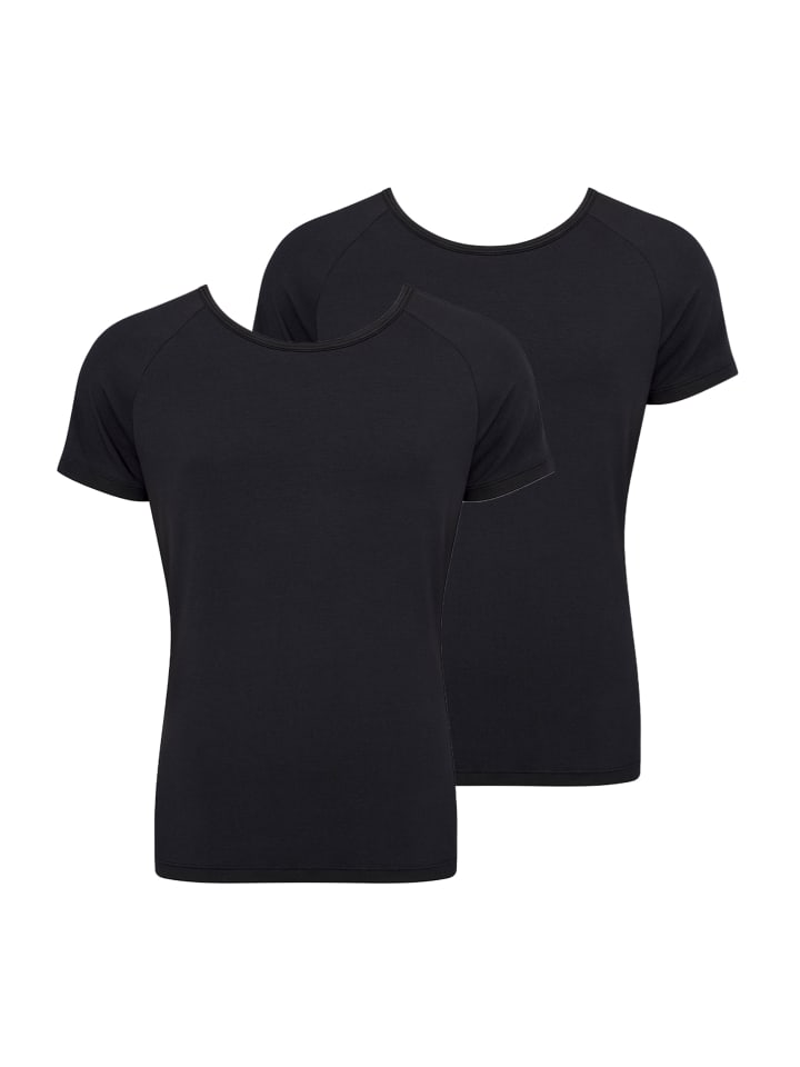 Unterhemd / Shirt Kurzarm Ever Soft in Schwarz