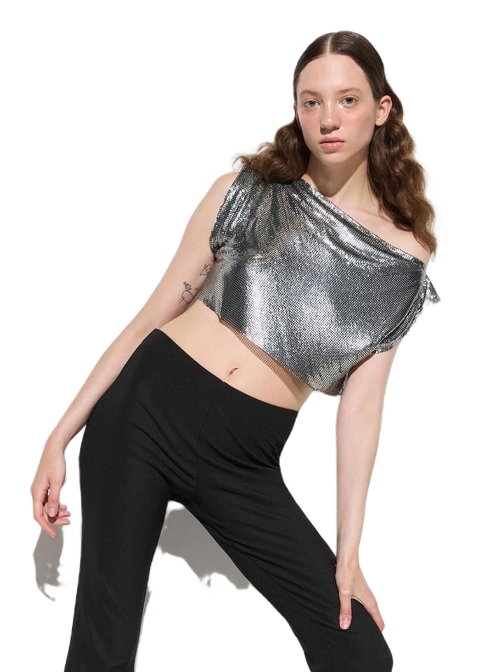 Blouse in Grau