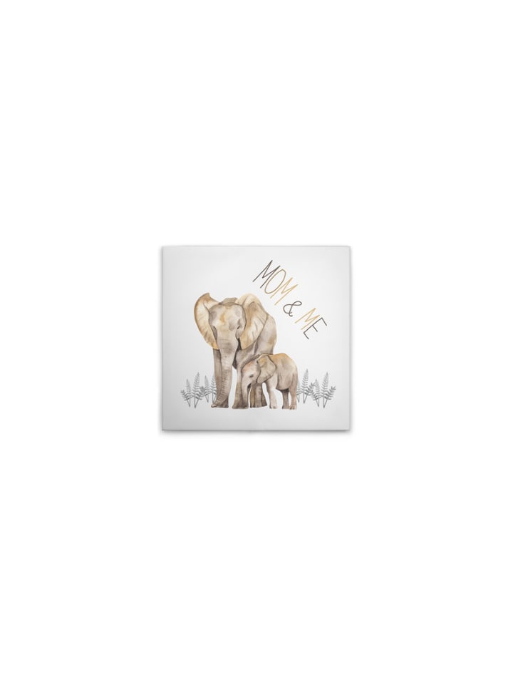 Leinwandbild Canvas Animal Family Beige