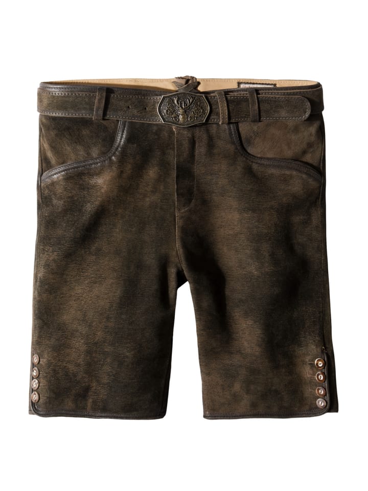 Lederhose Fred in dunkelbraun