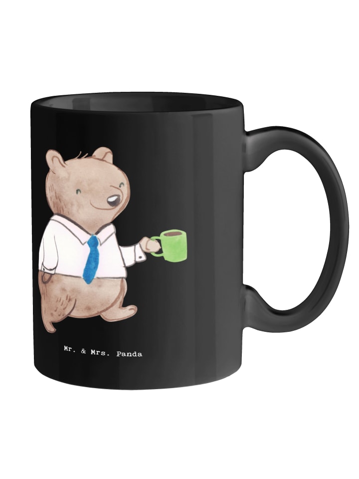 Tasse Beamtin Entspannt mit Spruch in Schwarz