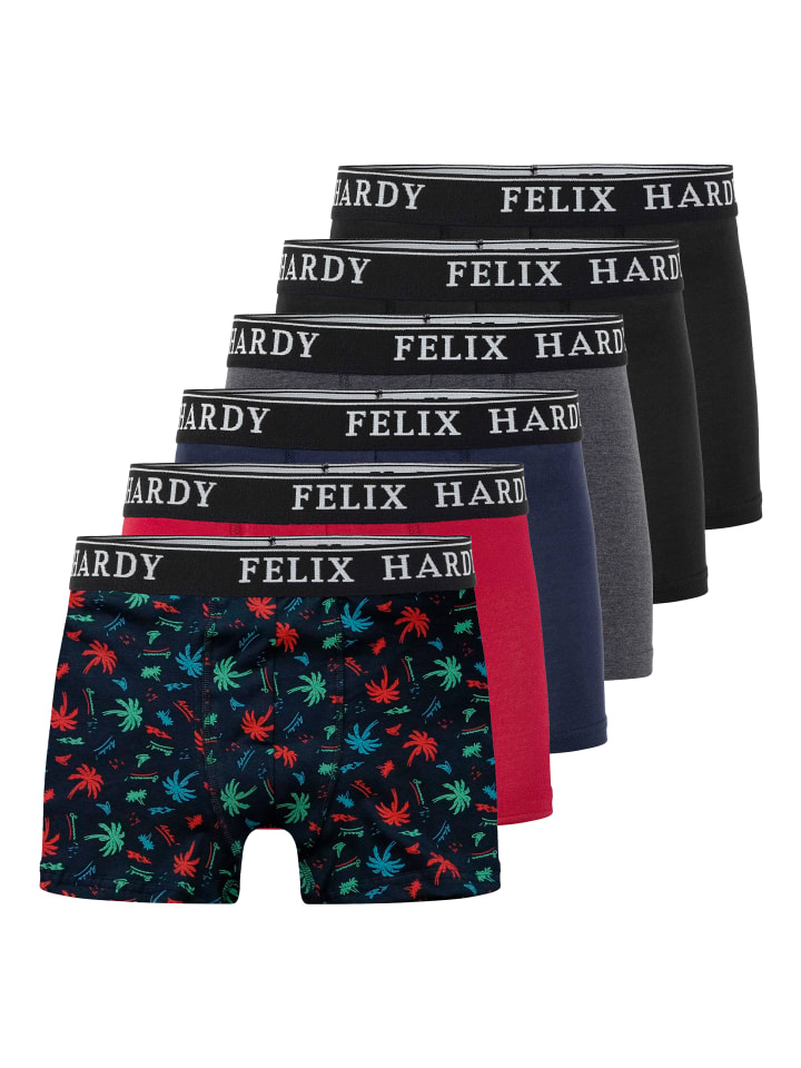 Boxer in Schwarz-Bordeaux