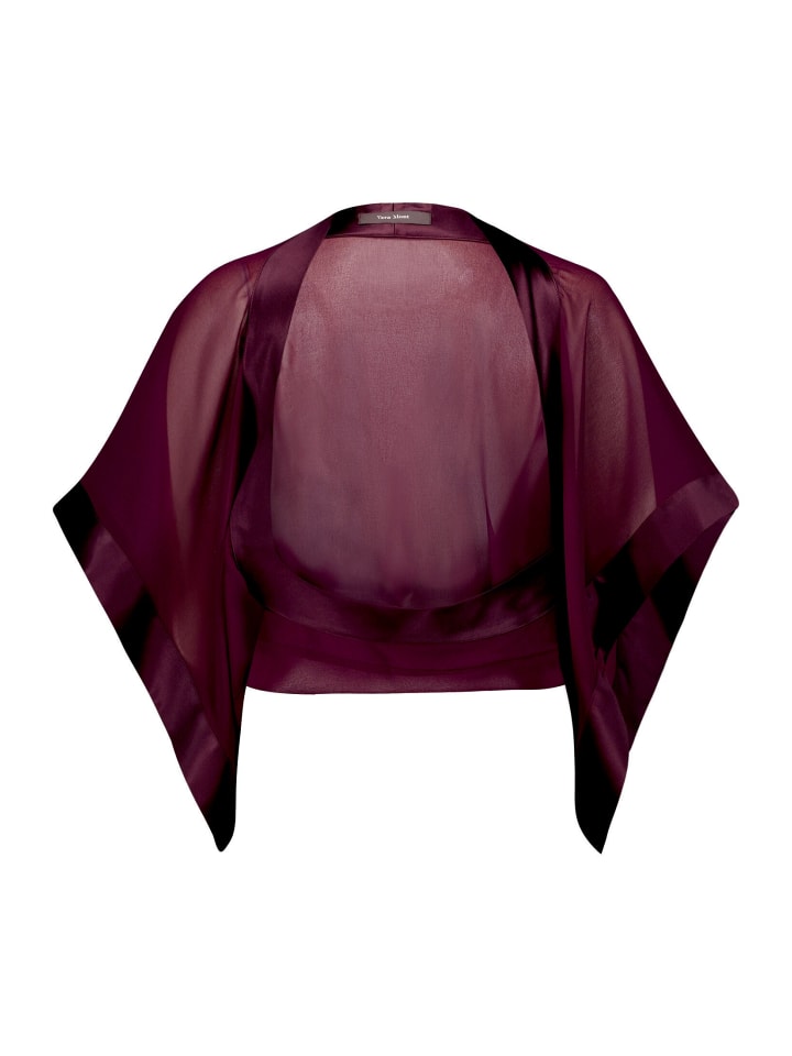 Chiffonstola mit 3/4 Arm in Strong Aubergine