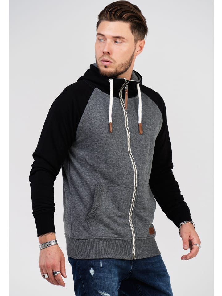Sweatjacke - MSWEVERETT Hoodie Weicher Kapuzenpullover Sweatshirt in Dunkelgrau