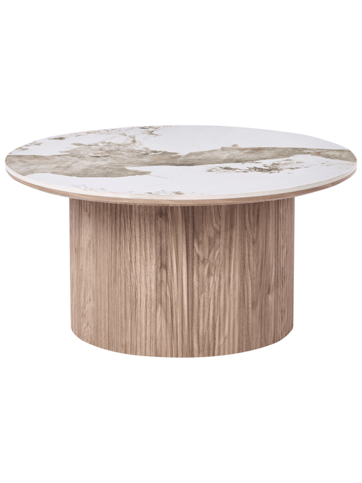 Couchtisch DORA in Braun/Weiß - (W) 80 x (H) 40 x (L) 80 cm