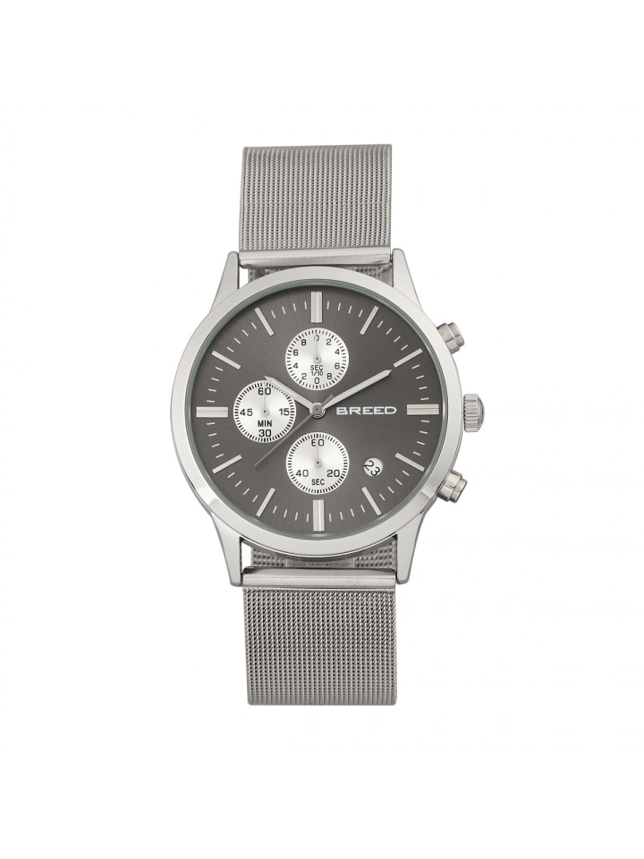 Espinosa Armbanduhr mit Mesh-Armband in Silver/Gunmetal