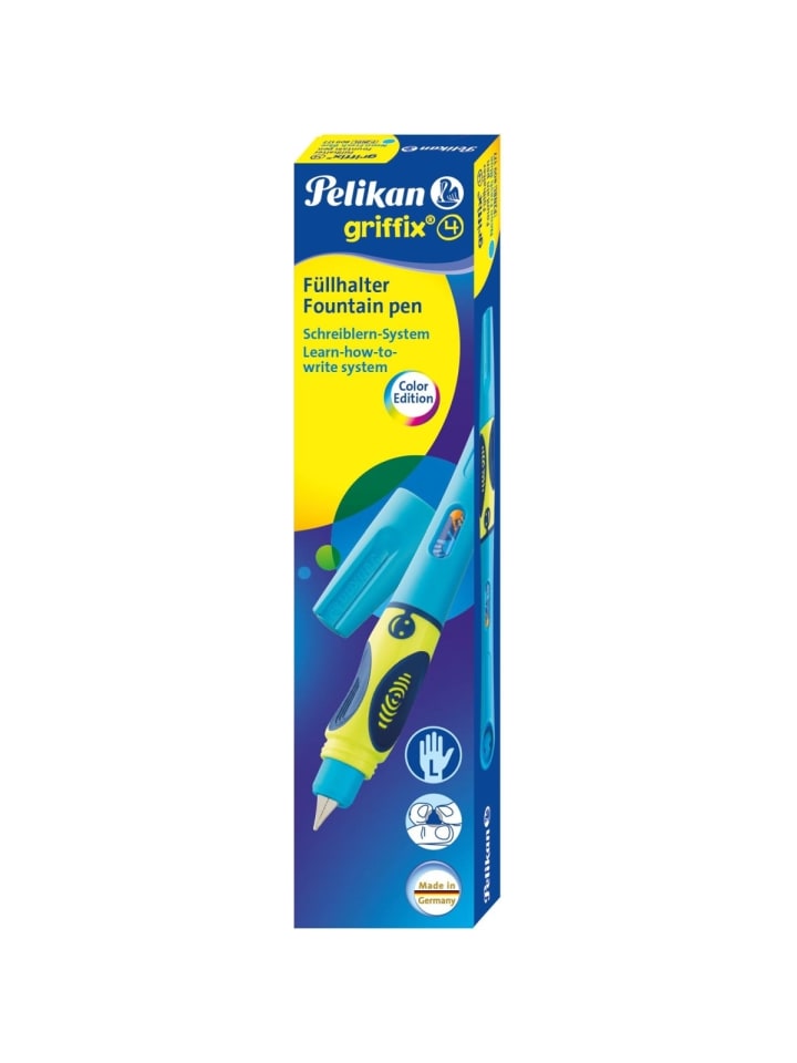 Füllhalter griffix neon Fresh Blue Feder L Linkshänder Faltschachtel