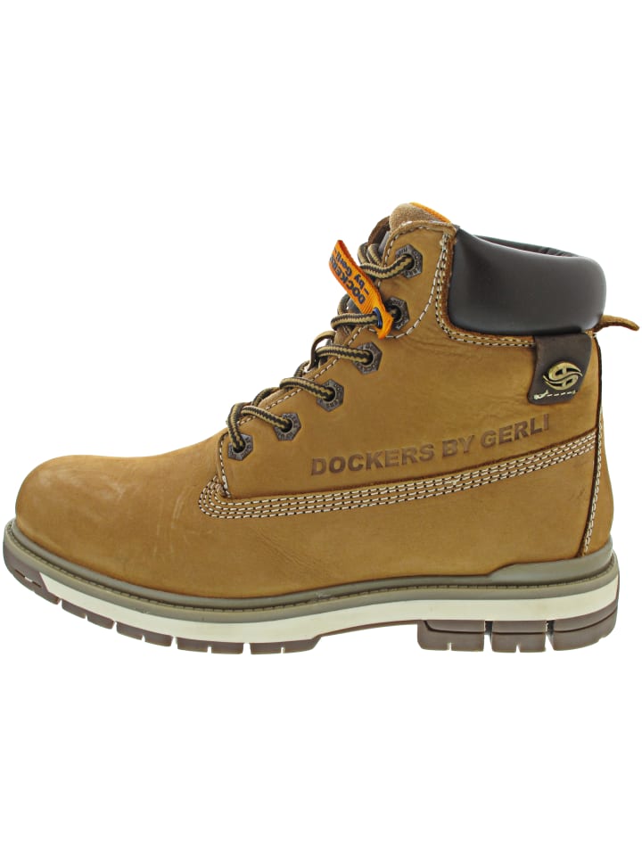 Schnürstiefel Beige