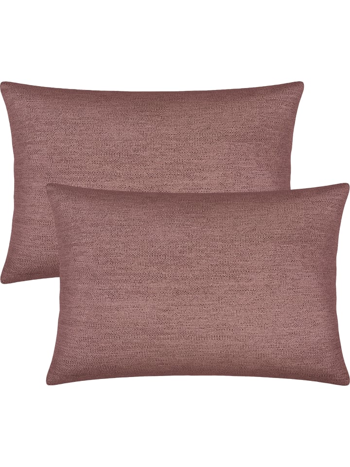Jacquard Kissenhülle 2er-Pack York in altrosé