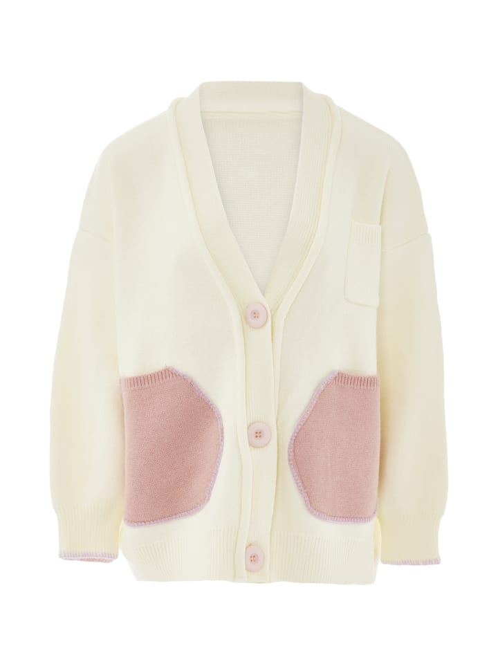 Women Cardigan in Wollweiss Pink