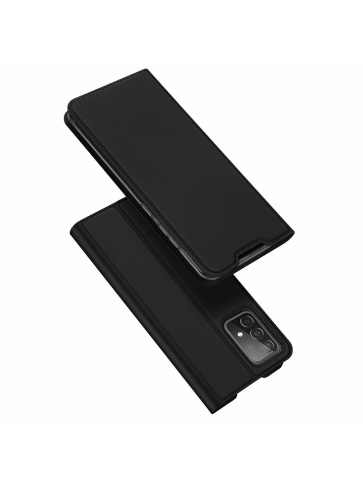 Buch Tasche kompatibel mit SAMSUNG GALAXY A03 Schwarz in Transparent