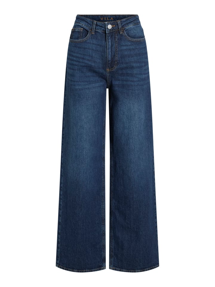Wide Fit Jeans in Dark Blue Denim