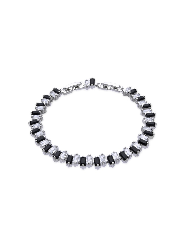 Armband mit Silberfinish und mehrfarbigem Zirkonia – Sifrit