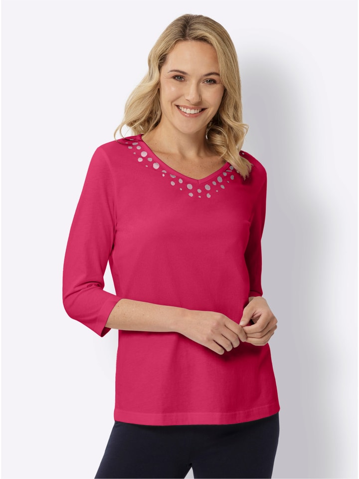 3/4-Arm-Shirt in pink