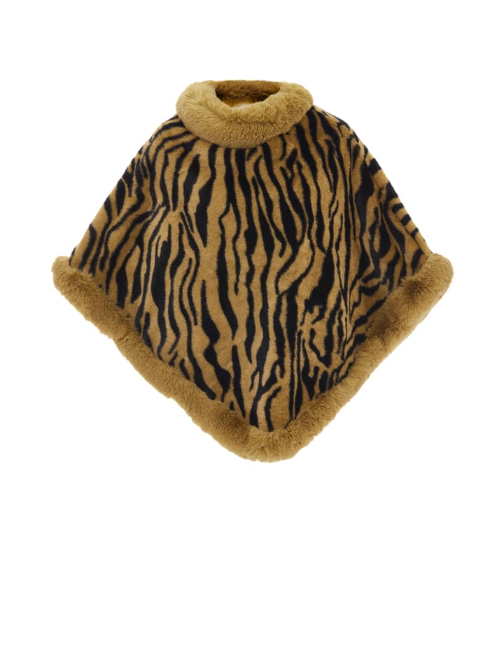 Damen Poncho in Beige