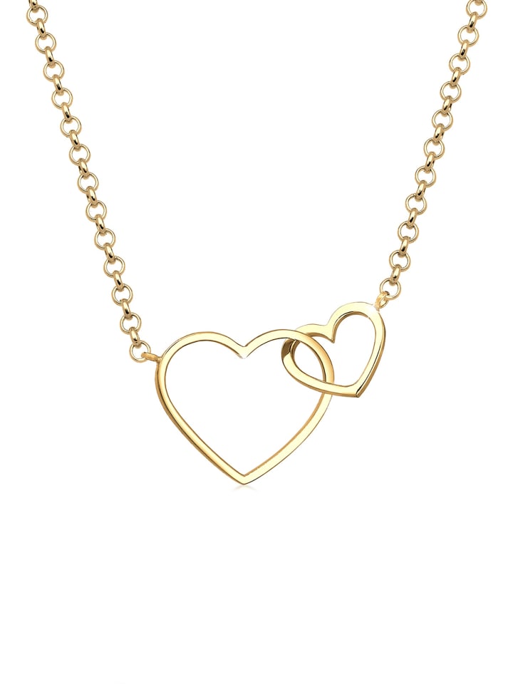 Halskette 925 Sterling Silber Herz in Gold
