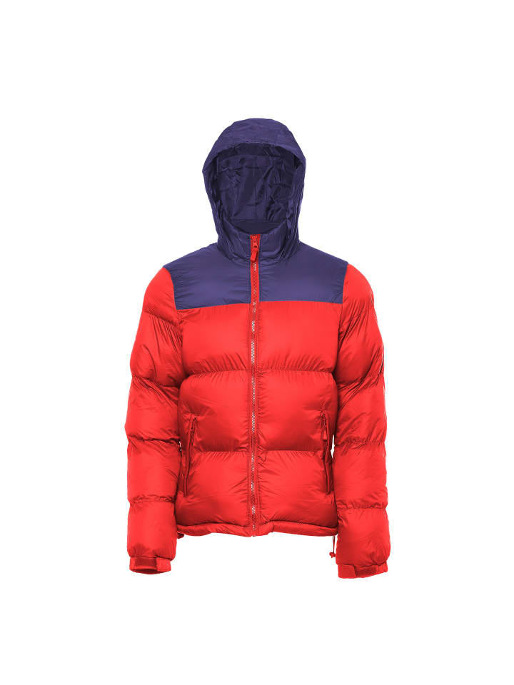 Herren Wattierte Steppjacke in Rot Marine