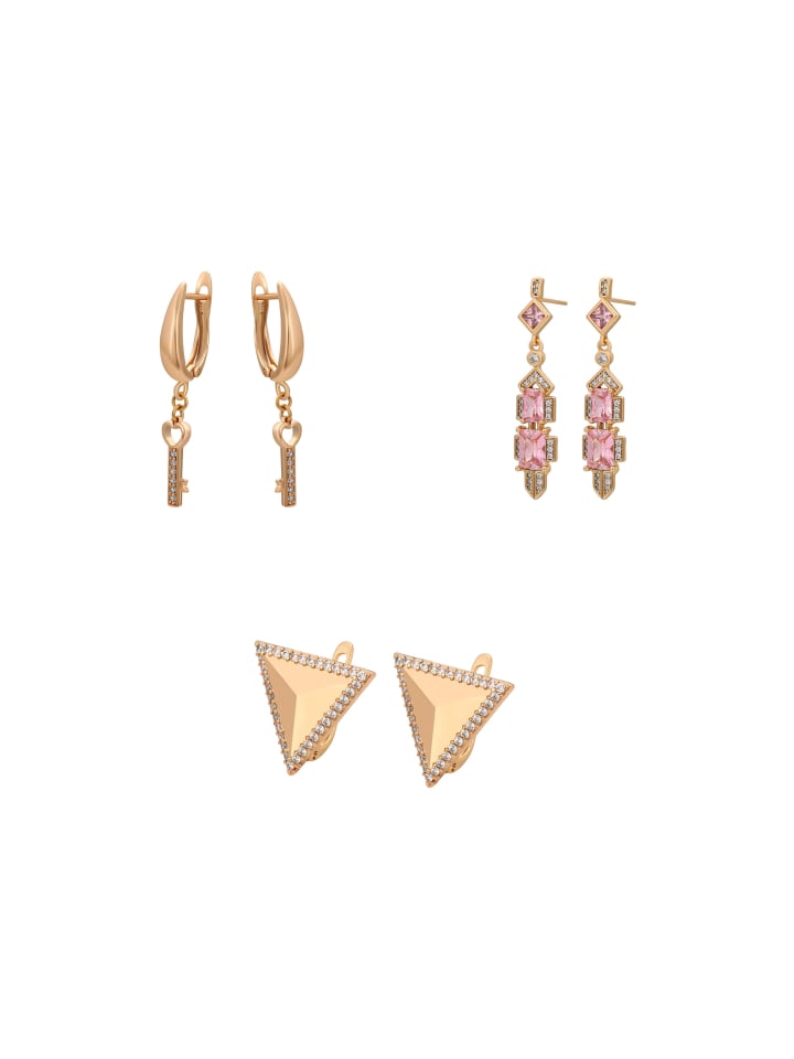 Women Earrings Set in gold