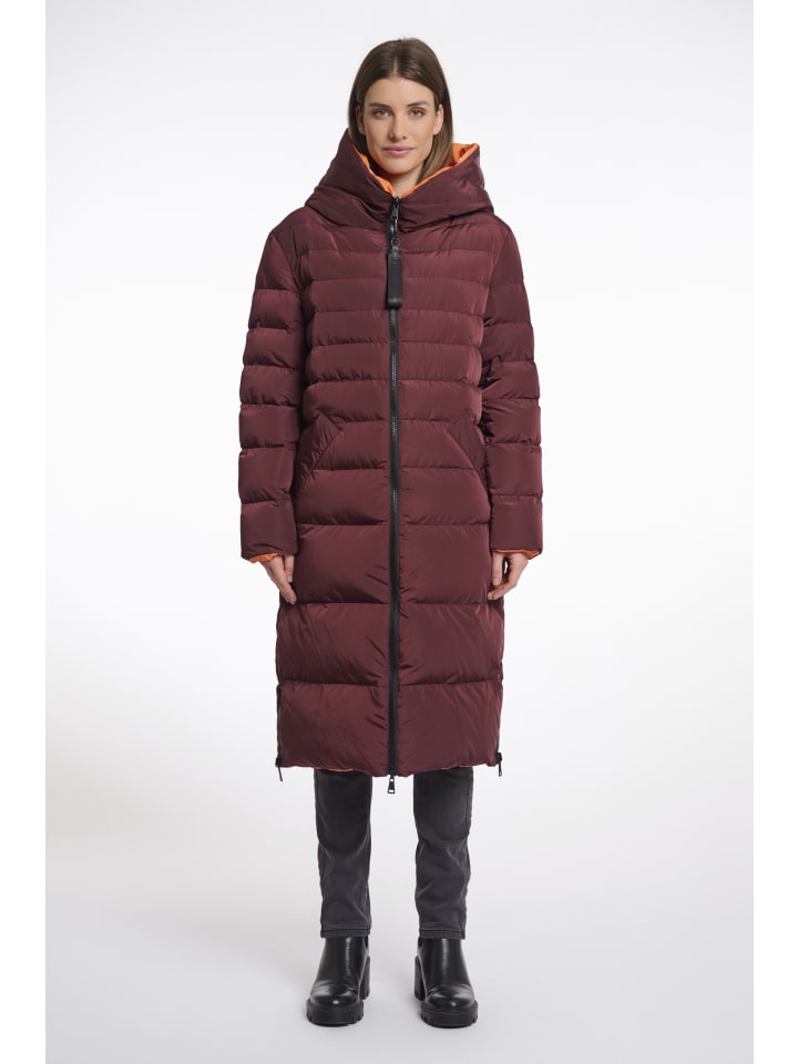 Steppmantel Keila in bordeaux orange - 0003