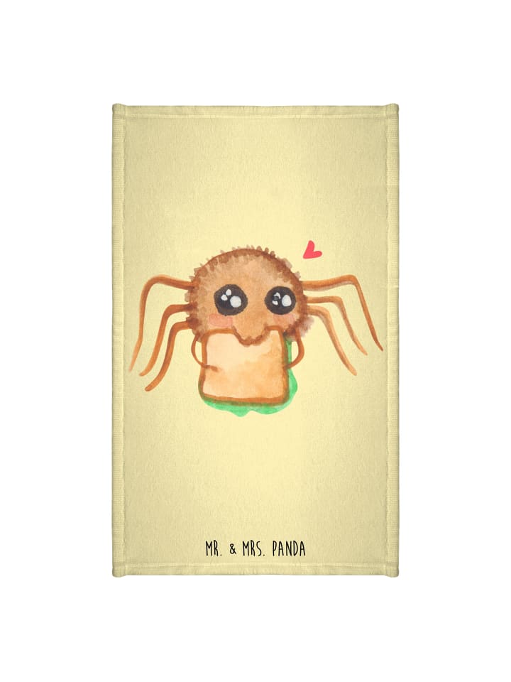 Handtuch Spinne Agathe Sandwich ohne Spruch in Gelb Pastell