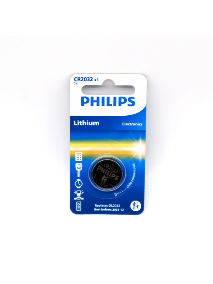 Philips Batterie CR2032 Lithium 1 Stück Phil-CR2032/01B