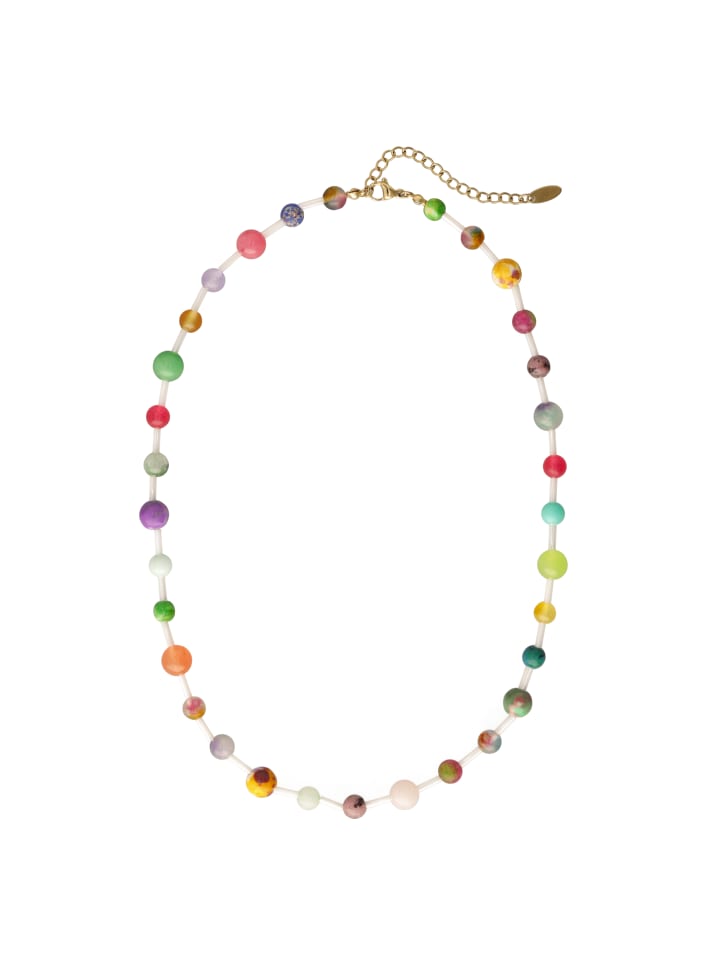 Women Necklace in White Multicolor