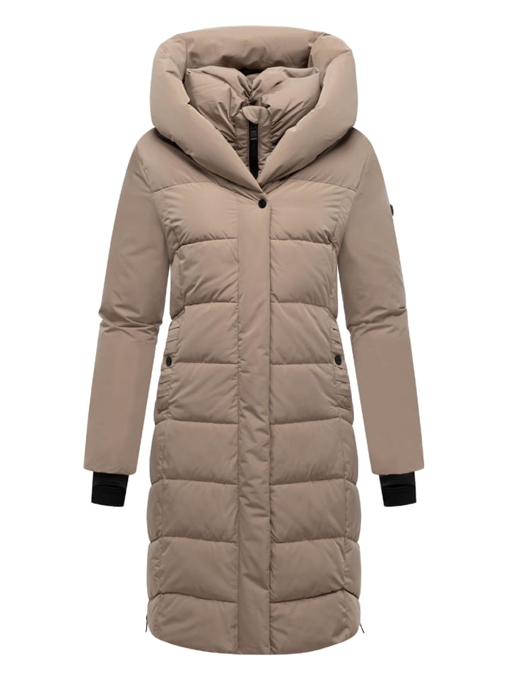 Steppmantel Laubzauber 14 in Taupe Grey