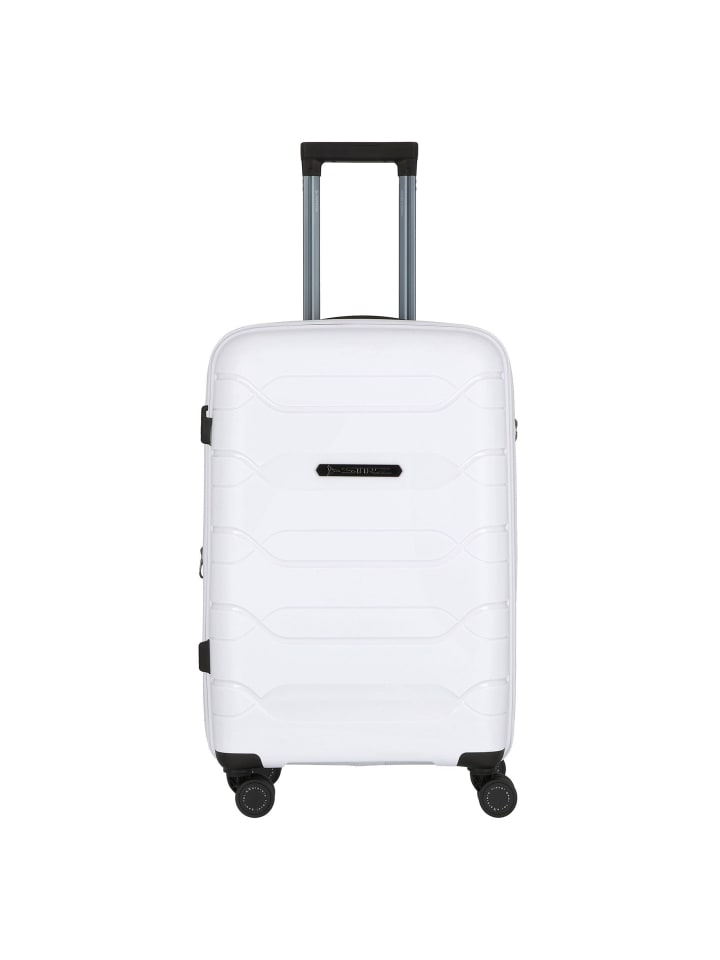 Strz by Asteroid 4 Rollen Trolley M 64 cm mit Dehnfalte pearl white