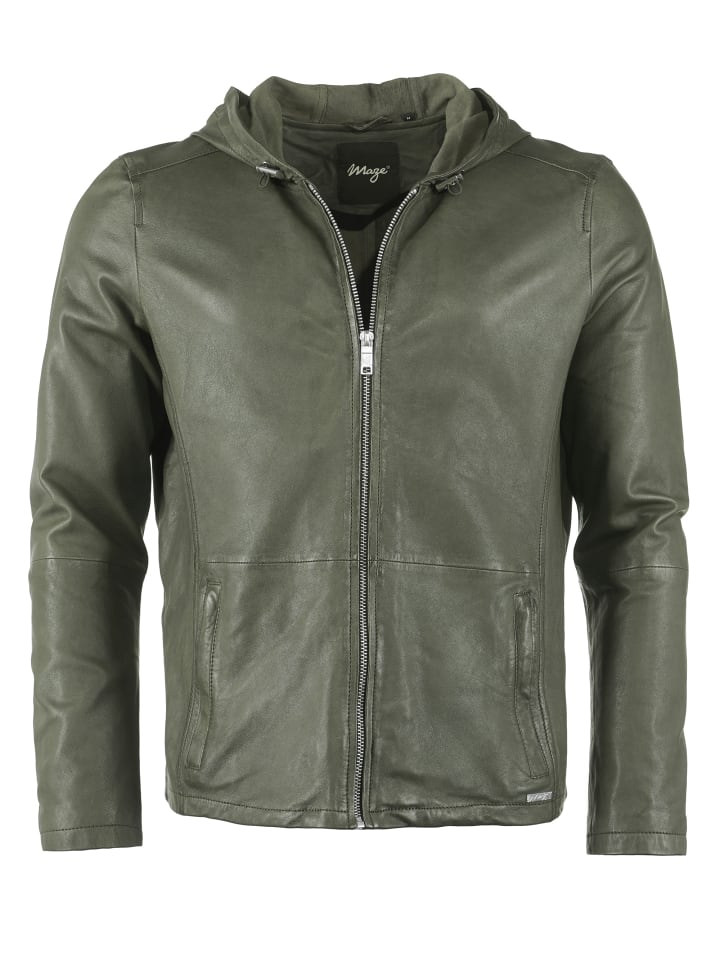 Lederjacke 42021109 in oliv