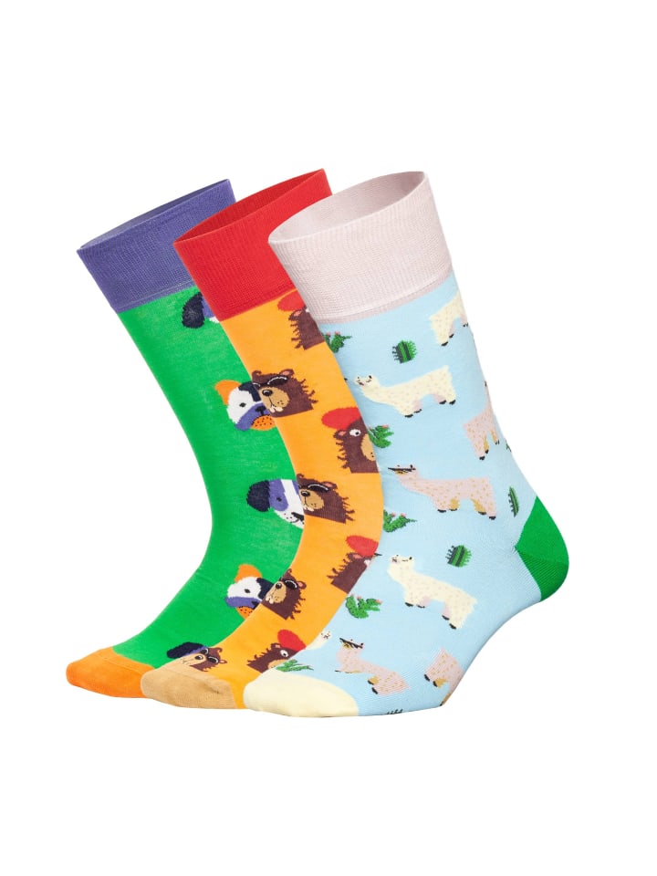 Socken Paws & Friends mit Geschenkbox in Mehrfarbig