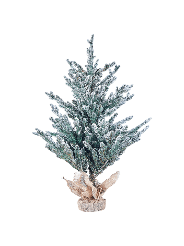 Weihnachtsbaum RINGROSE in Grün/Weiß/Beige - (W) 70 x (H) 90 x (L) 70 cm