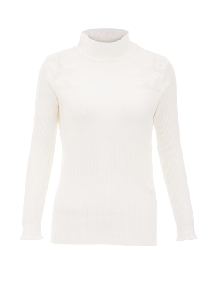 Damen Strickpullover in Wollweiss