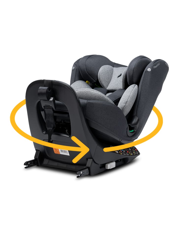 Kindersitz "Floyd360" Dark Grey - 40 bis 150 cm, drehbar, rückwärts, vorwärts