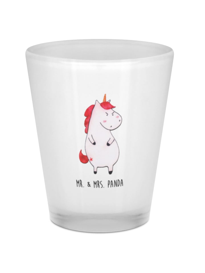 Schnapsglas Einhorn Wut ohne Spruch in Transparent