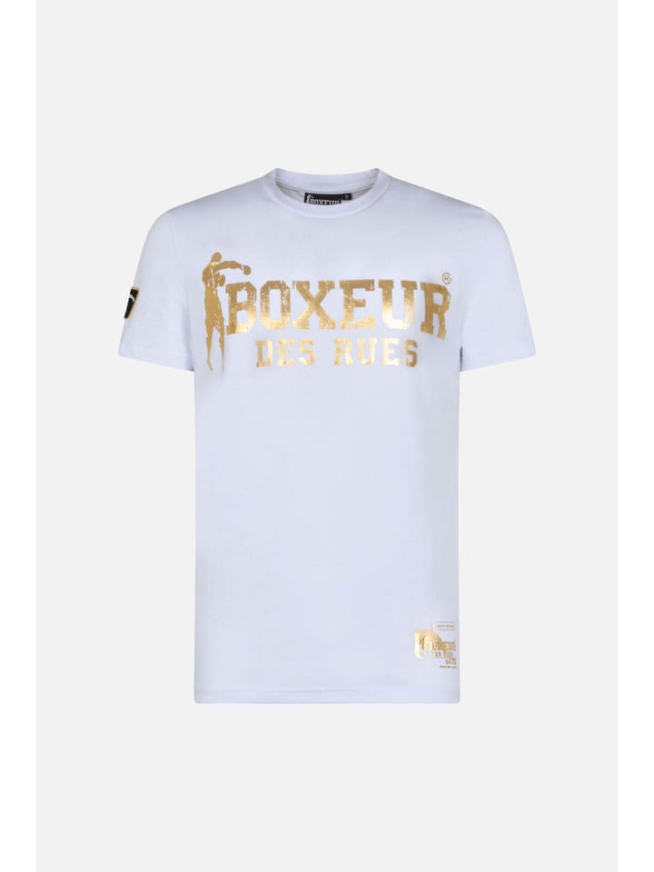 T-Shirt Boxeur Street 2 in White-Gold