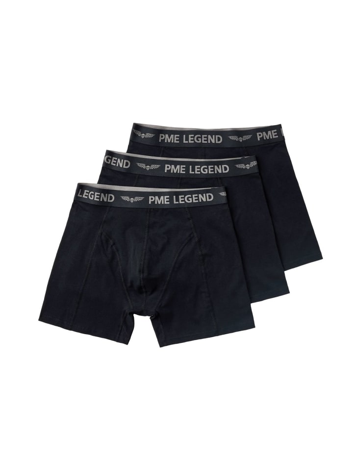 Trunk COTTON ELASTAN 3er PACK slim in Schwarz