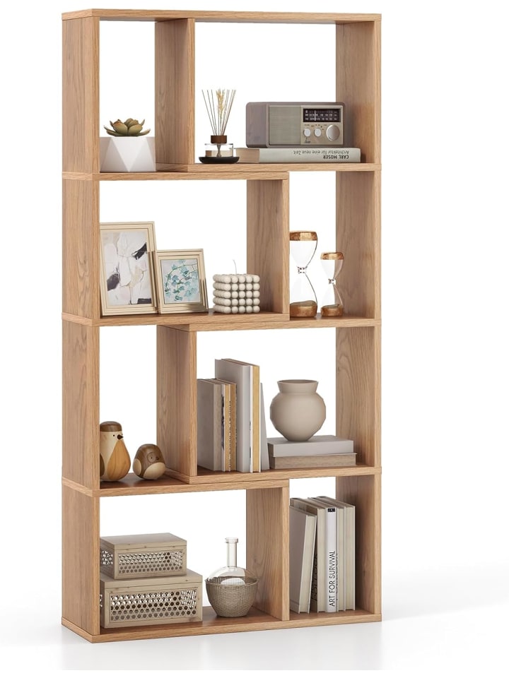 Bücherregal mit 4 Ebenen in Hellbraun