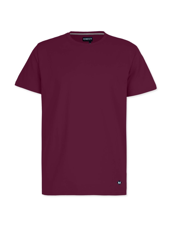 T-Shirt " Basic " in bordeaux