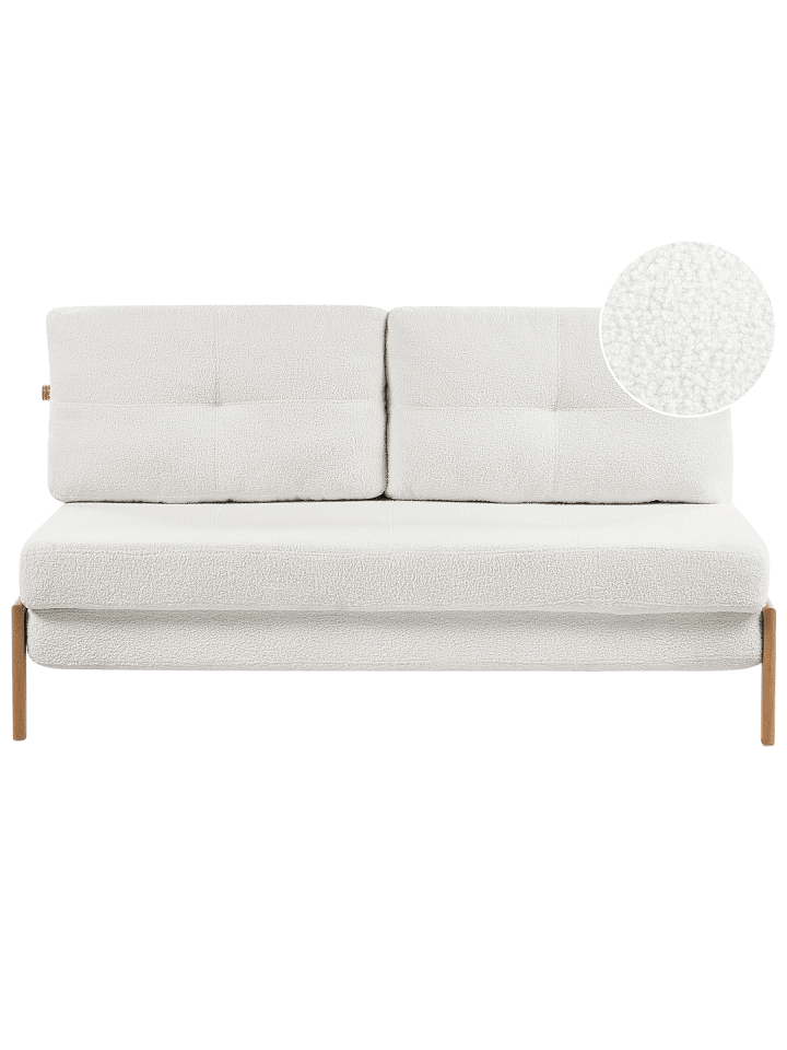 2-Sitzer Sofa EDLAND in Weiß/Braun - (W) 152 x (H) 76 x (L) 94 cm