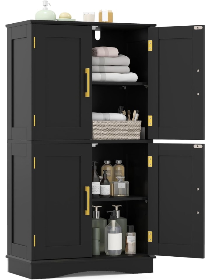 Küchenschrank 60 x 30 x 110 cm in Schwarz