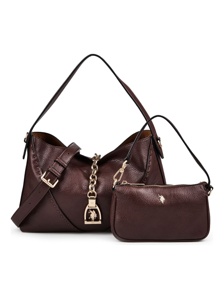 Helcho Schultertasche 33 cm dk. brown